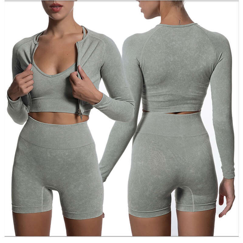 Women Fiess Yoga Sets Seamless Sports Suits High Waist Shorts Sportswear Workout Bra Long Sleeve Shirts Workouts Clothes