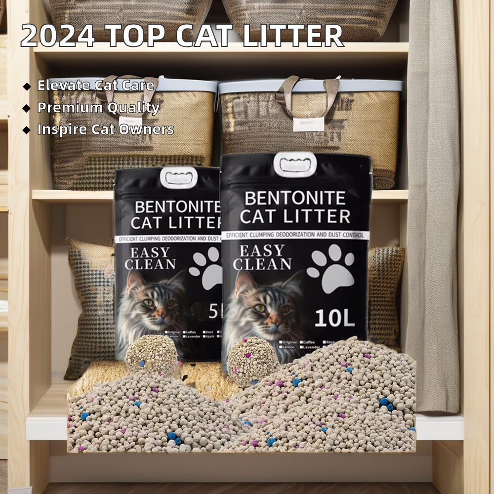 100% Raw Ore Bentonite Cat Litter OEM Customizable Irregular Shape Premium Cat Waste Management Product