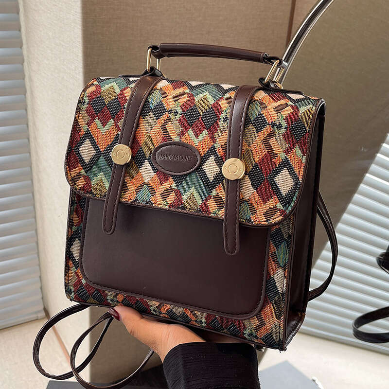 High end niche backpack women 2024 new fashionable crossbody bag for women, stylish and versatile, single shoulder hand