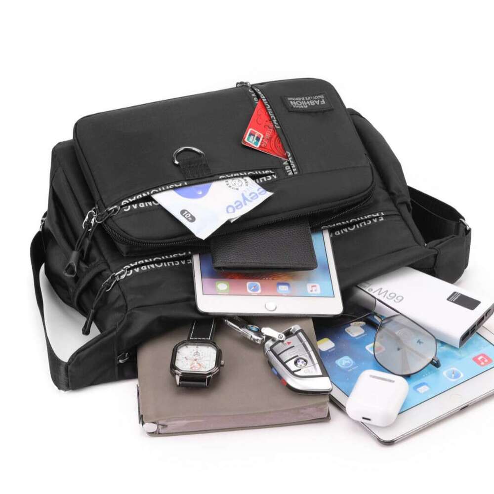 New Cross Bag for Men's Business Travel, Trendy Brand, Simple Single Shoulder Small Backpack 8645