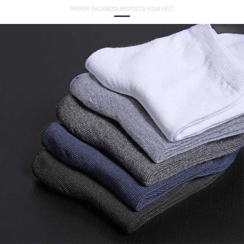 10 pairs/batch of high-quality mens cotton socks style black business socks breathable autumn mens sizes 39-46 241126