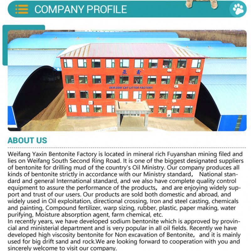 Hot Sale Not easy break Cat litter bentonite production line sodium bulk bentonite cat litter with silica