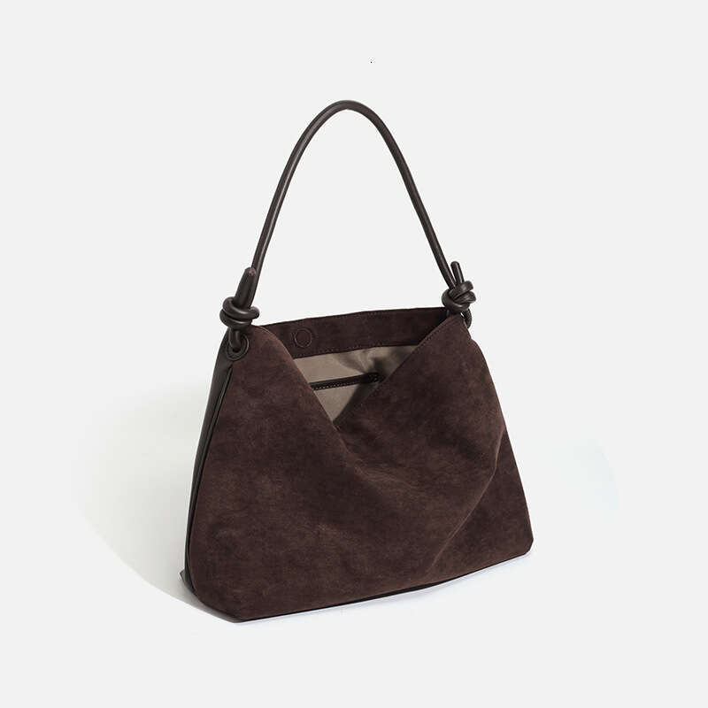 LEMON KOKO Brand suede leather women's handbag large capacity shoulder bag street wear crossbody bag