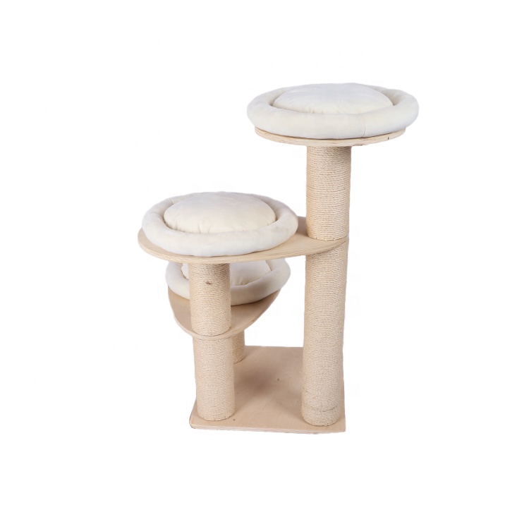 Banana leaf stand house cat scratching post tree with cat