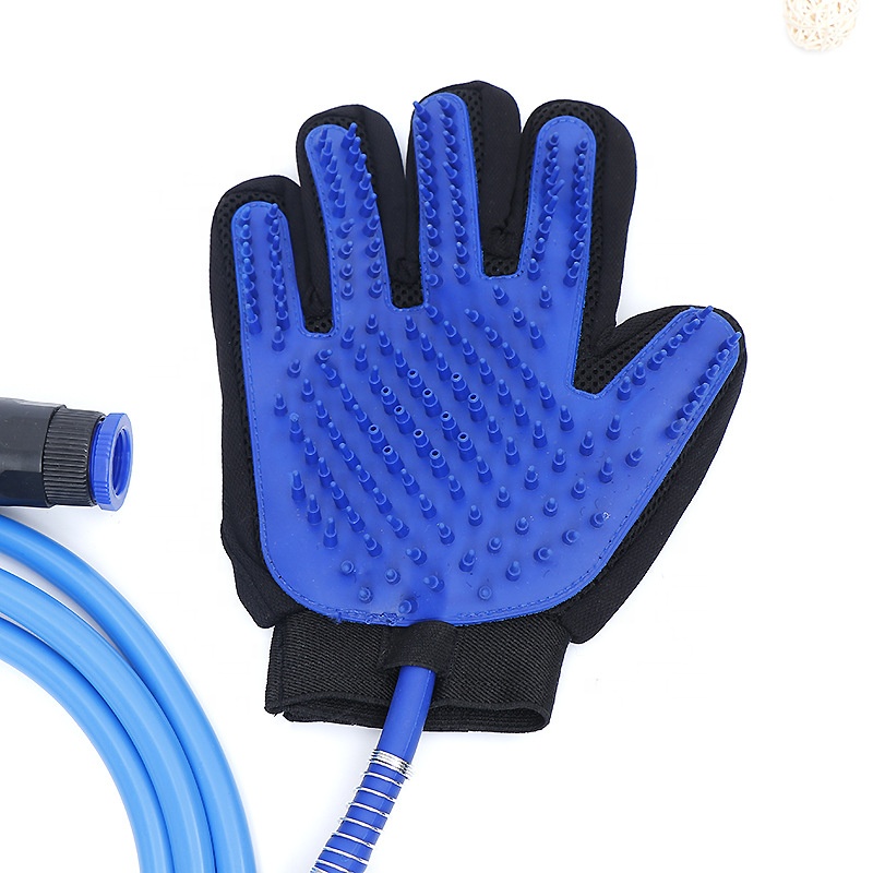 Silicone Pet Hair Remover Guantes de mascotas Deshedding Brush Gloves Pet Washing Grooming Glove Tools Dog Cat Massage Gloves