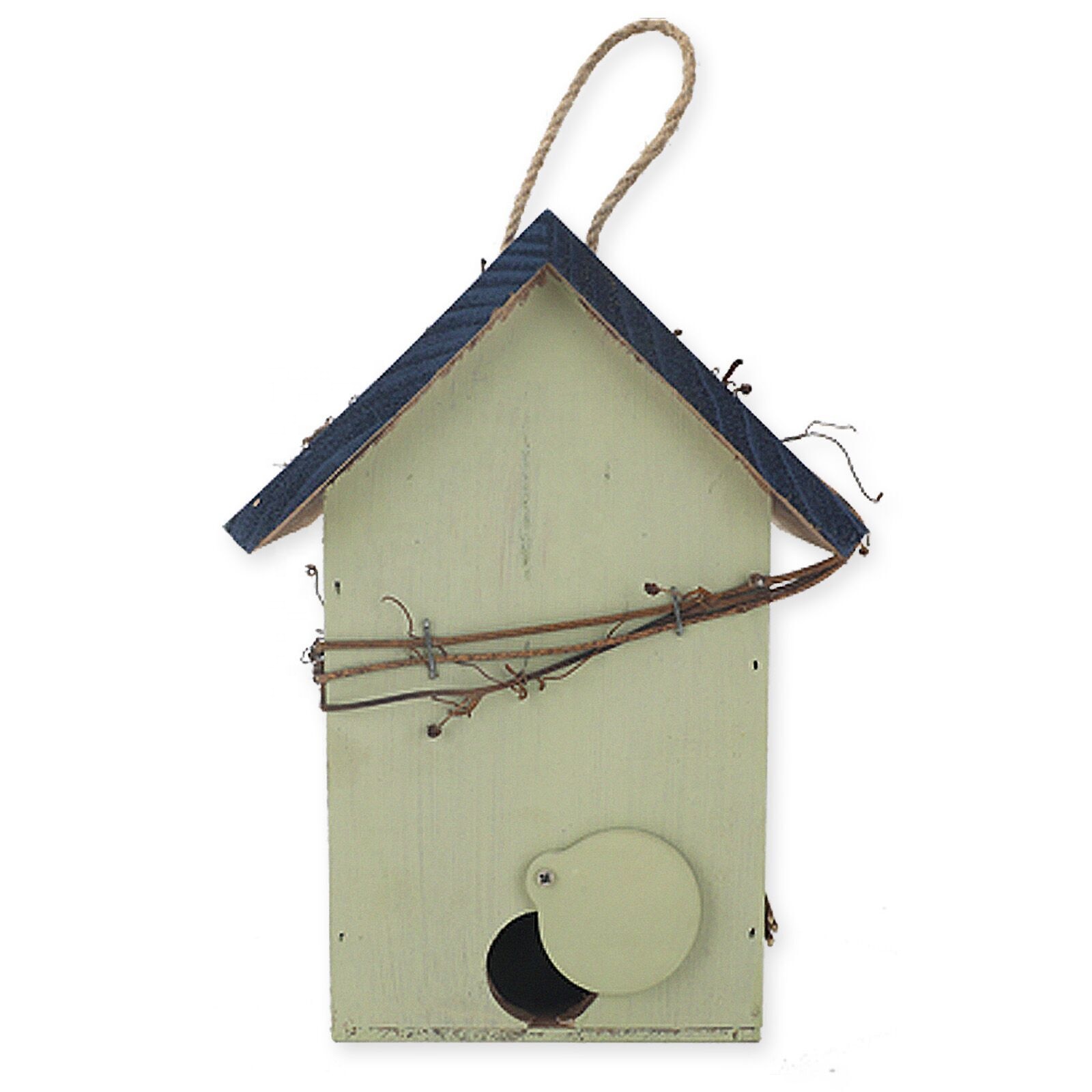 Portable Garden Tree Decoration DIY Wild Painted Animal Bird Cages Hanging Outdoor Wooden Bird House