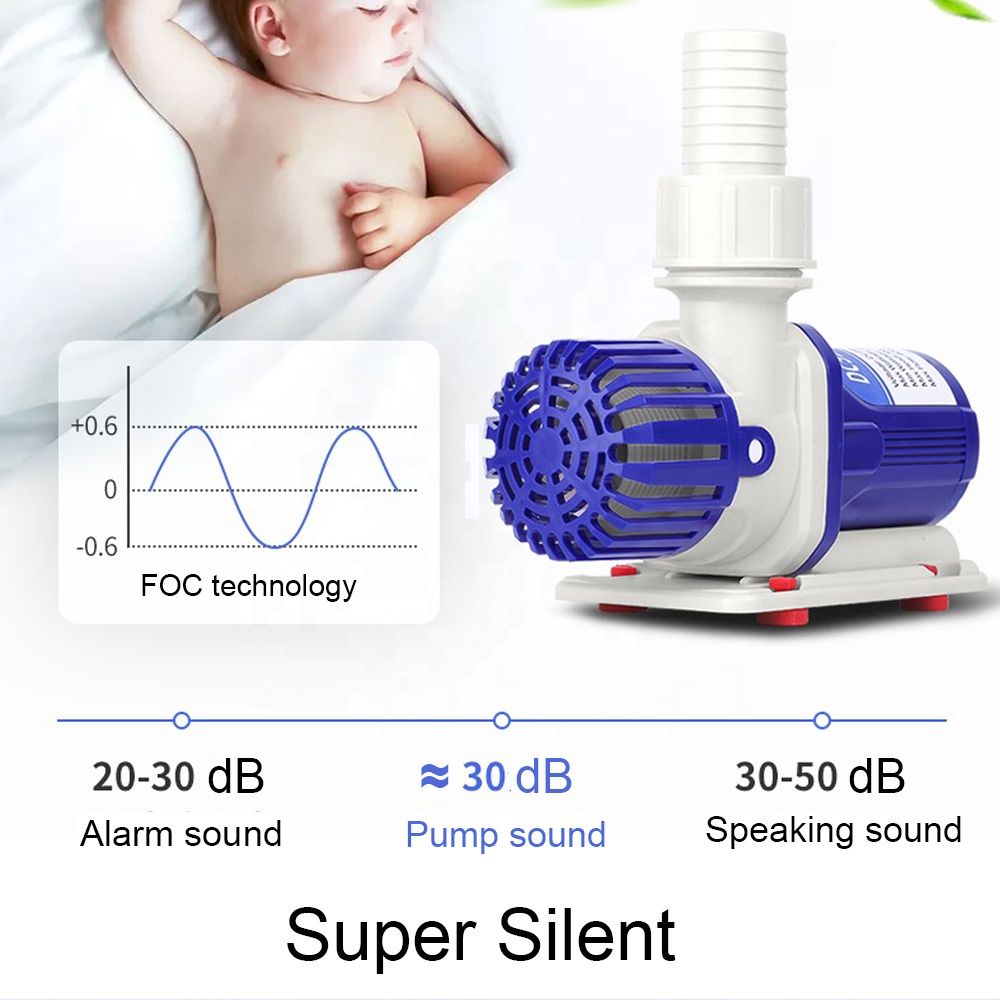 ZKSJ 24V 100W 12000L/H Aquarium Submersible Water Pump for Fish Pond Rockery Fountain Pump