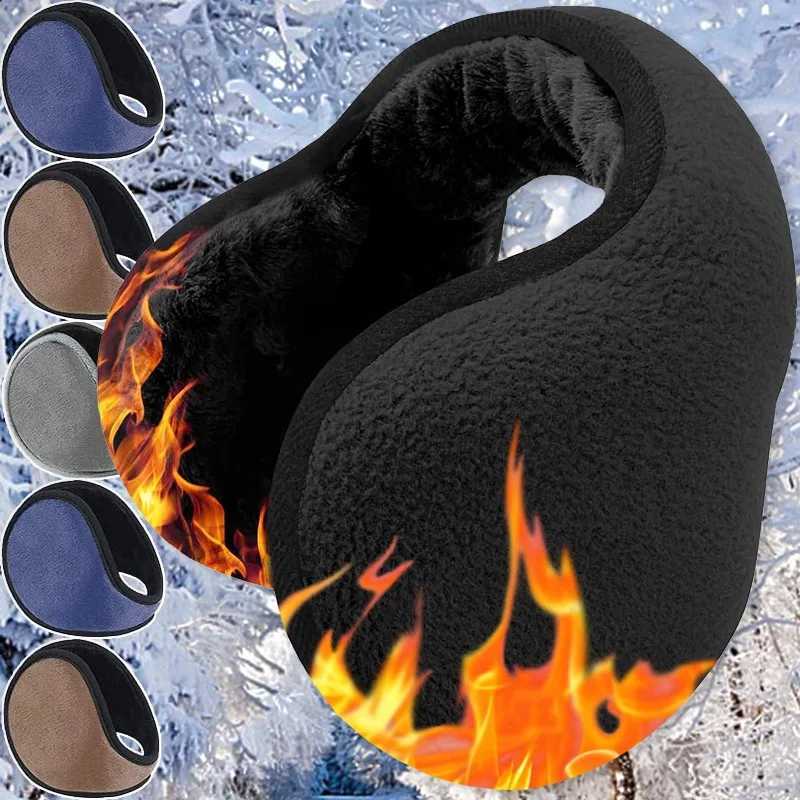 Winter anti cold and warm earmuffs flannel thick earmuffs for convenient anti freezing plush earmuffs for outdoor sports soft and hot earmuffs W241126