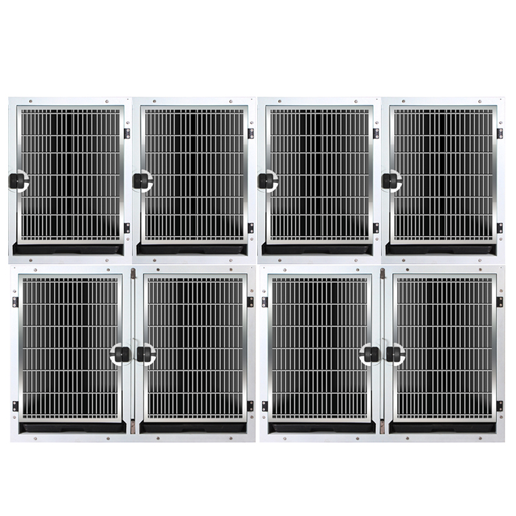 Hayea Pets Veterinary Cage Bank Combined hospital Vet Cages Stainless Steel Cages For Vet