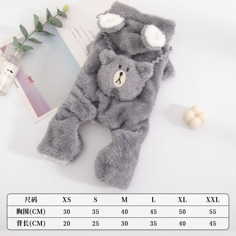 Warm Thick Coral Fleece Pet Clothes Cute Funny Sport Cartoon Style Apparel Dogs Cats Small XL XXL Sizes Winter Spring Holidays