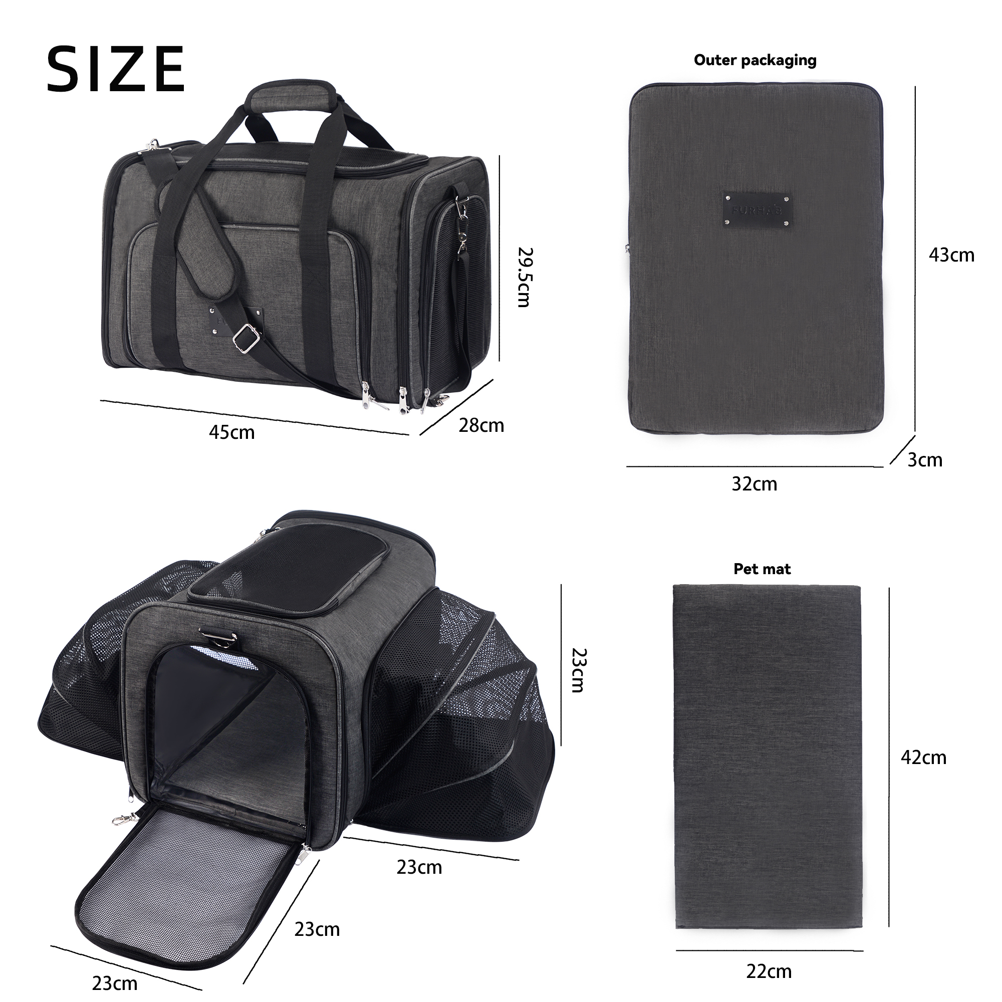 Wholesale Carrier Airline Approved Pet Carrier Expandable Soft Sided Dog Travel Carrier Bag