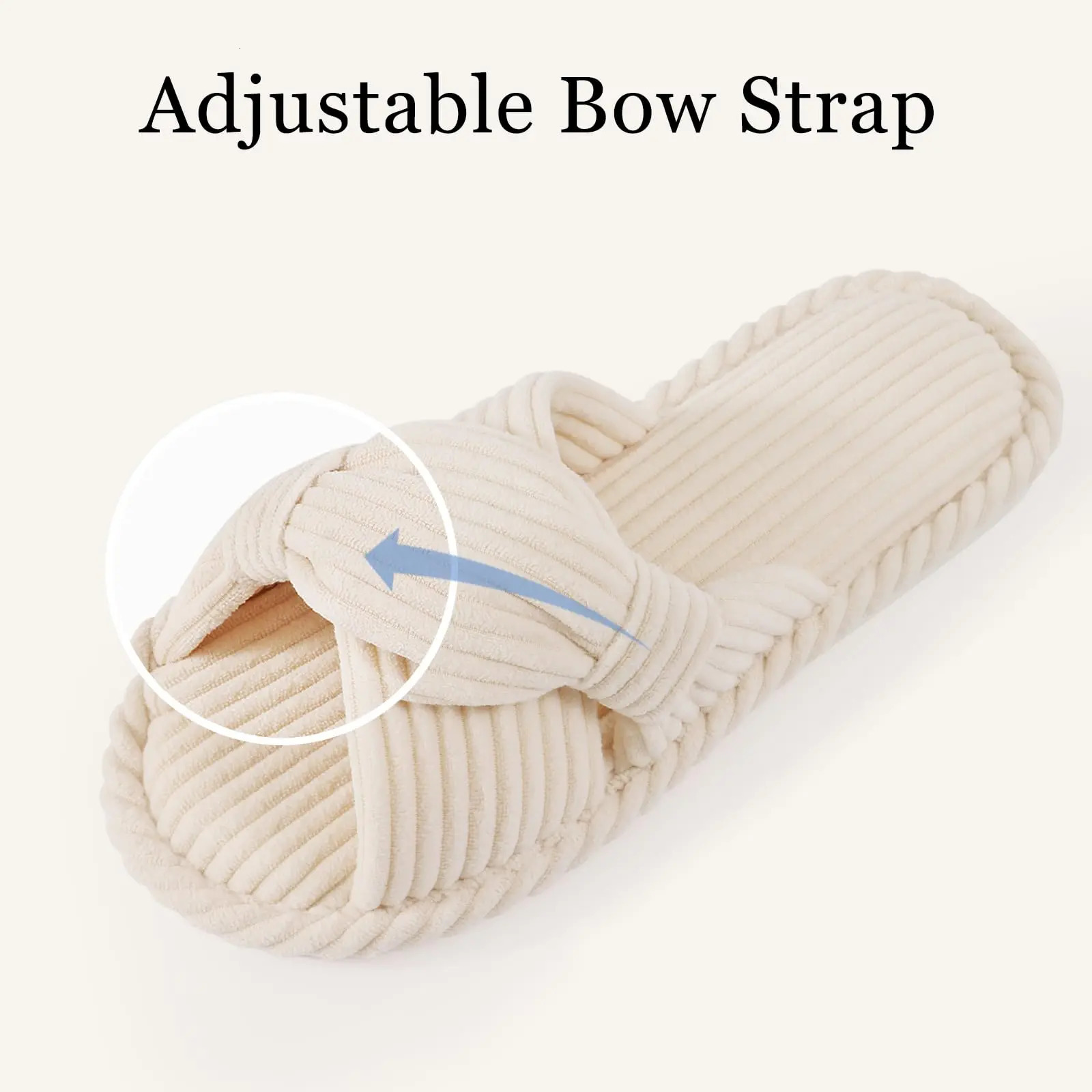 Pallene Summer Corduroy Womens Slider Breathable Cotton Home Shoes Comfortable Casual Slider with Memory foam Womens Slider 241126