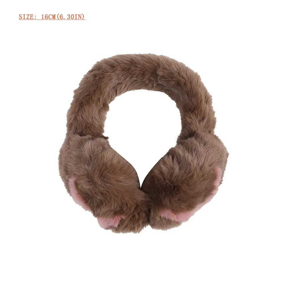 New Cute Stars Pattern Earmuffs Soft Keep Warm Plush Earmuffs Winter Accories Foldable Windproof Ear C Women/GirlsXJ241126