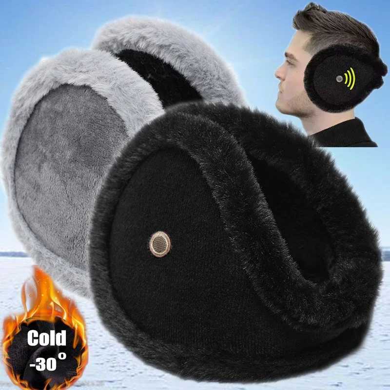 Velvet earmuffs winter soft plush earmuffs mens outdoor bicycles wool tools thick fur earmuffs accessories W241126