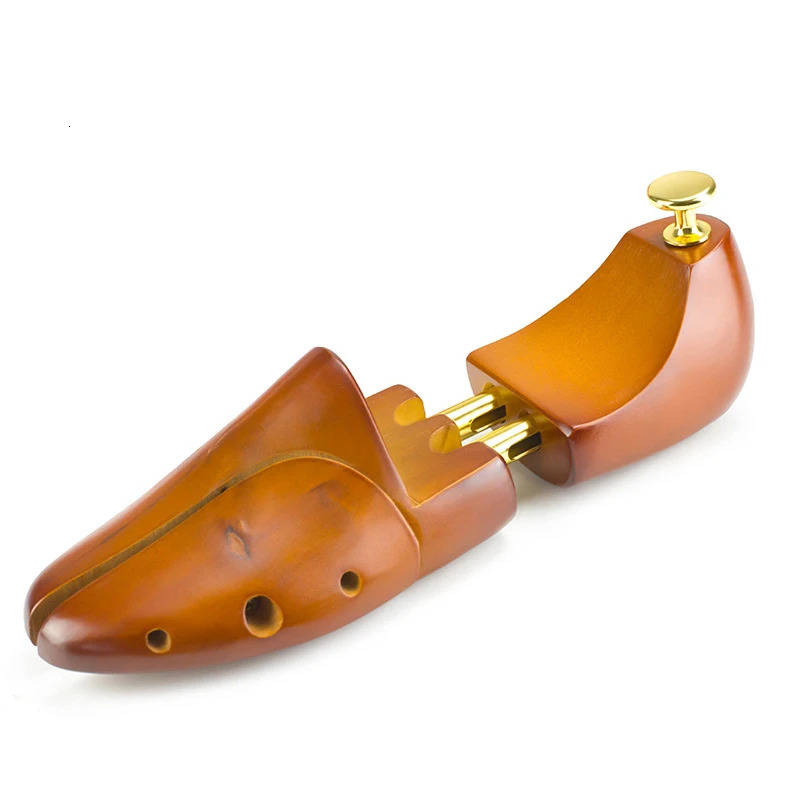 Mens and womens shoe tree double tube adjustable natural Schima Superba wooden shoe tree shoelaces 241126