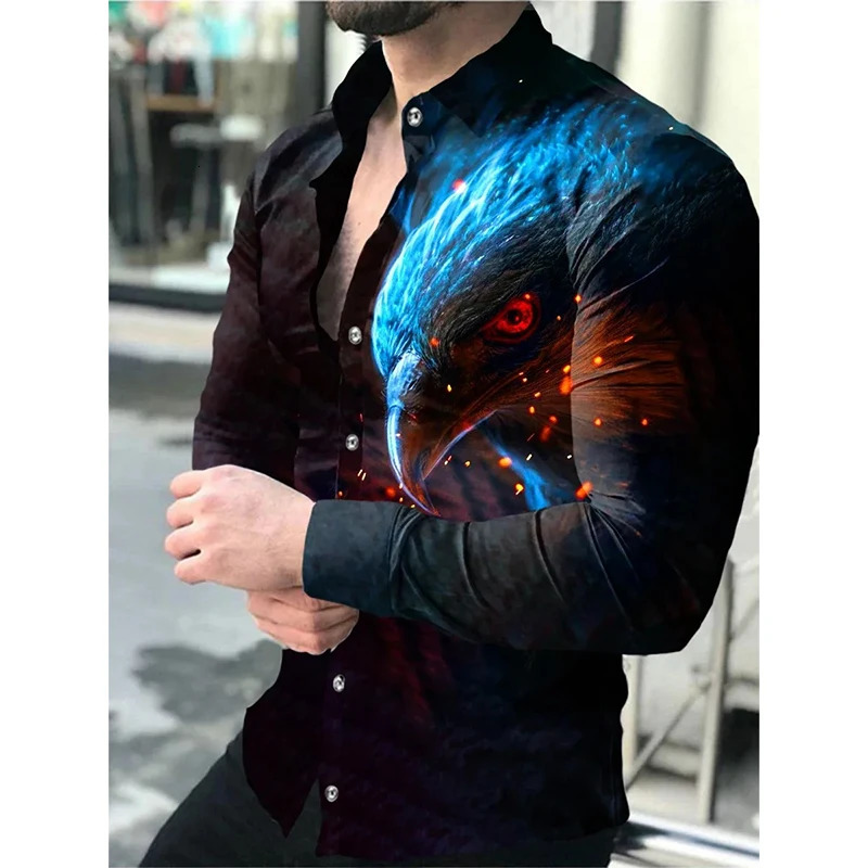 mens long sleeved casual full matching fashion street mens lapel single breasted long sleeved top-level mens clothing 241125