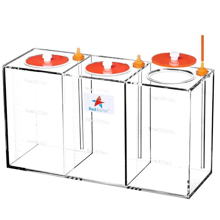 Dosing Liquid Container Storage Bucket Dosing Pump Reservoir Container with Three Separate Storage Rooms