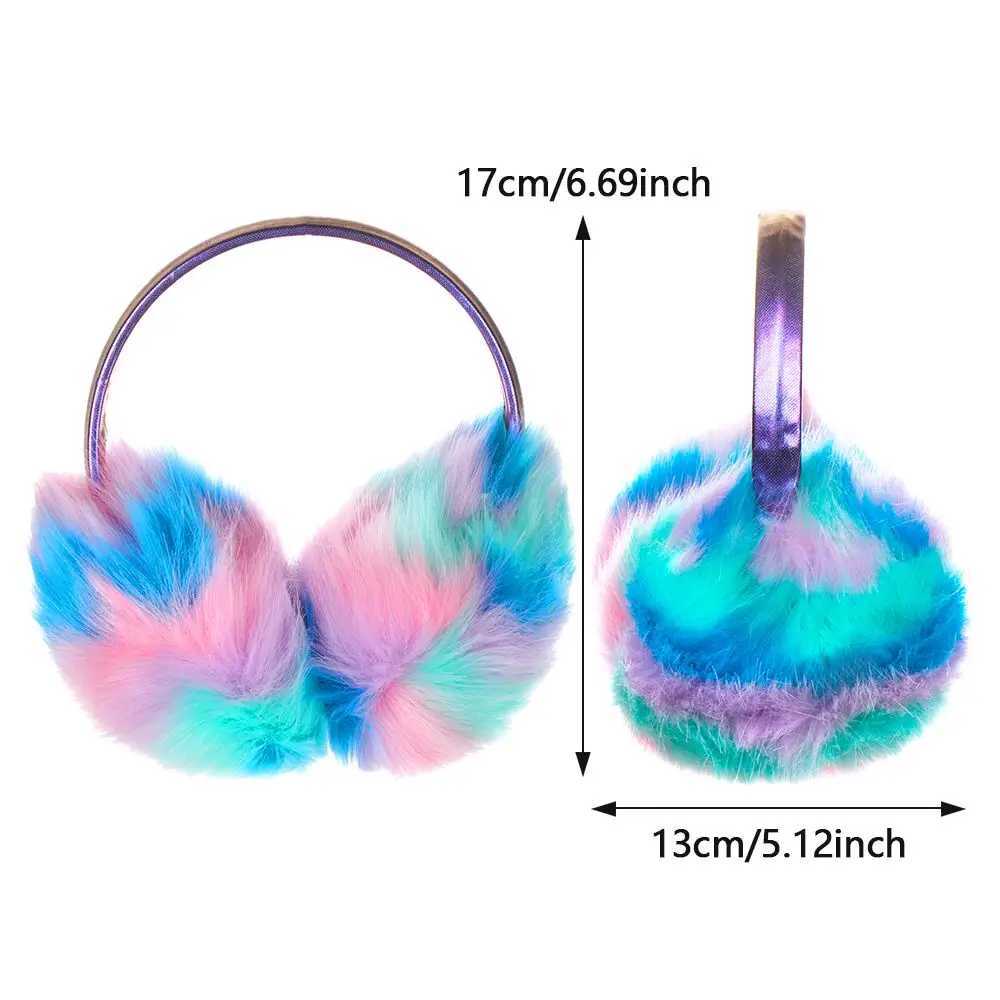 Ear Muff Winter Warm Fluffy Earmuffs Faux Fur Ear Muff Dazzle Color for Women Girls Christmas Outdoor Ear WarmersXJ241126