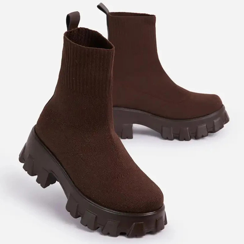 Womens Winter Boots Heels Boots Women Elegant Spring Winter Shoes For Women Platform Boots Ankle Heeled Shoes Botas Mujer Trend 241126