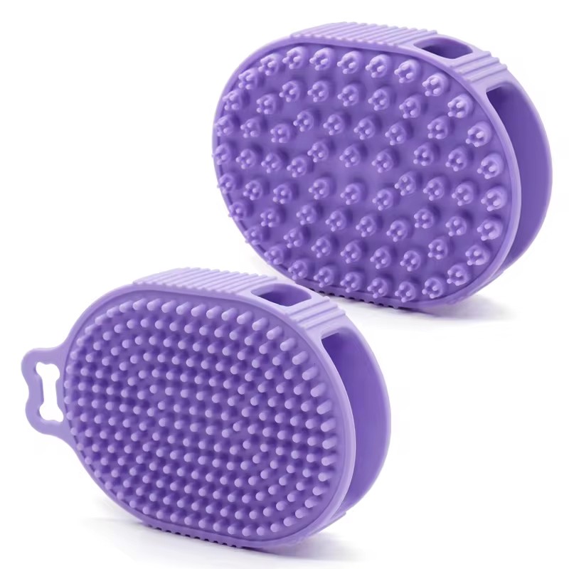 Silicone Dog Grooming Brushes Pet Shampoo Bath Brush Anti Skid Soothing Massage Rubber Comb Bath Dog Brush