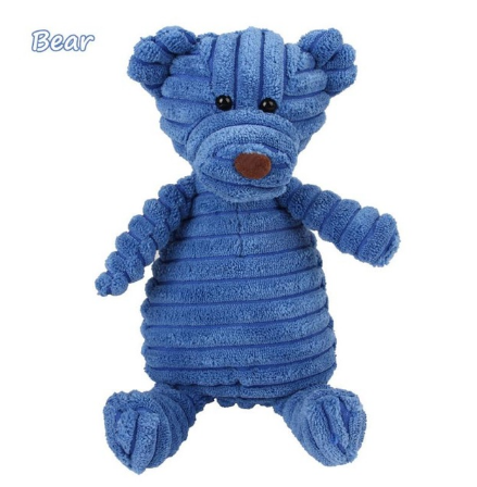 Manufacturer Wholesale Eco Friendly Corduroy Dog Toys Animal Shape Plush Pet Puppy Squeaky Chew Bite Resistant Toy
