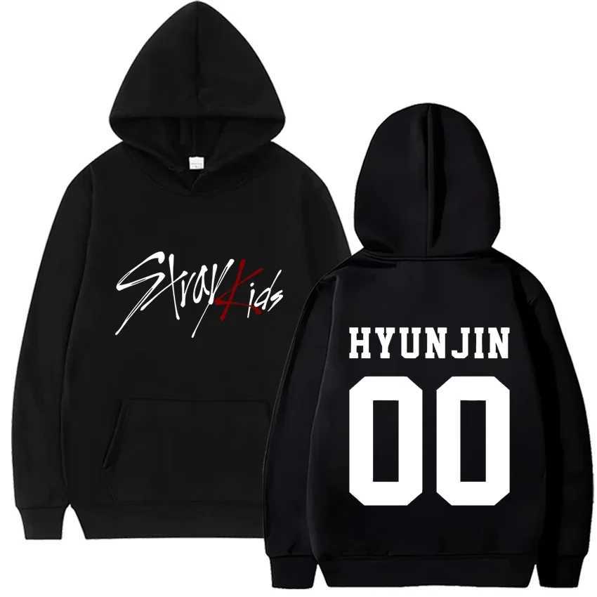 Trend Kpop Stray Children SKZ Hoodie Sweater Mens Wool Hoodie Seungmin Felix Hyunjin Jeongin Minho Printed Hoodie W241126