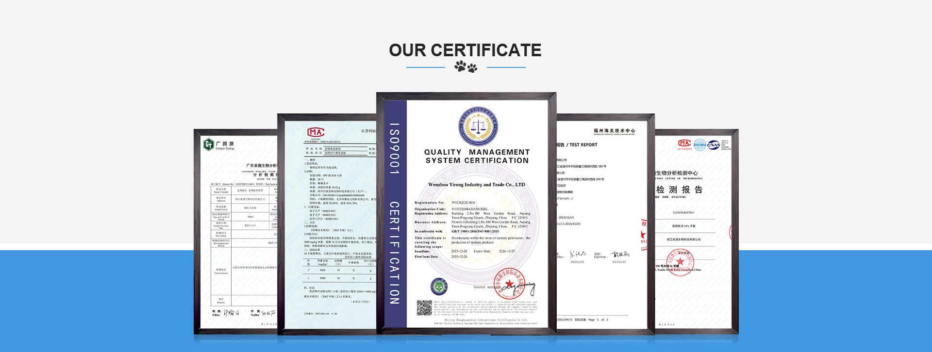 YiRong Innovative Pet Products Biodegradable Face Eye Ear Paw Teeth Cleannig Alcohol Free Wipes Tissues