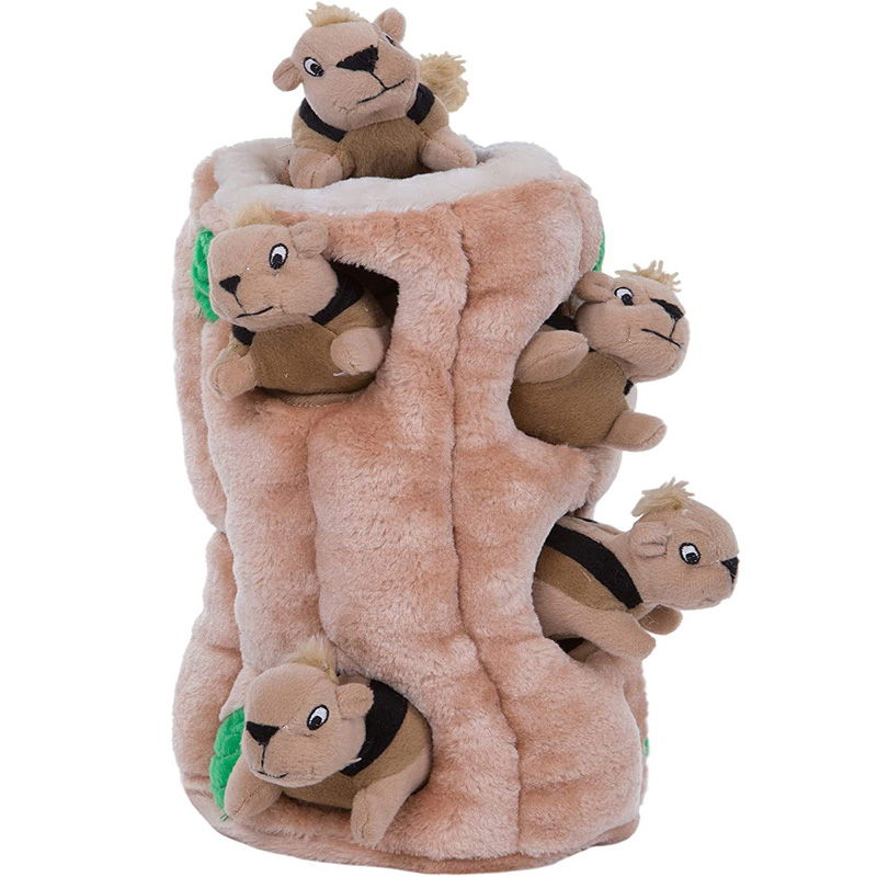 2022 New Pet Product Extrovert Hound Hidden Squirrel Plush Dog Toy