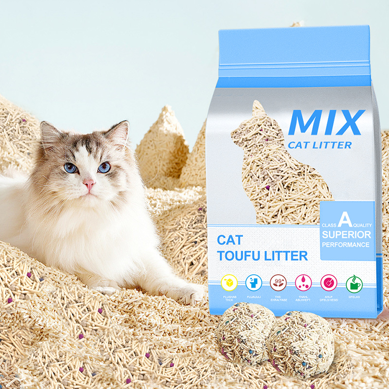 OEM biodegradable arena para gatos de tofu bentonita arena para gatos al por mayor