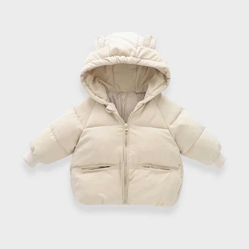 Down Coat Childrens Cotton Clothes 2024 Winter New Jackets Boys Bread Korean Style Girls Hooded H241123BDNH