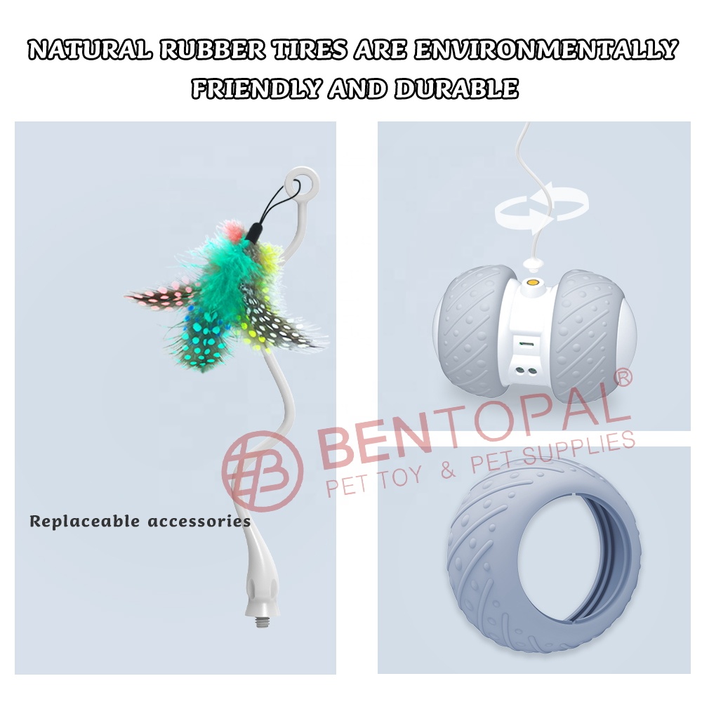 Automatic Sensing Obstacles Teasing cat intelligently Feather Stick Cat Toy
