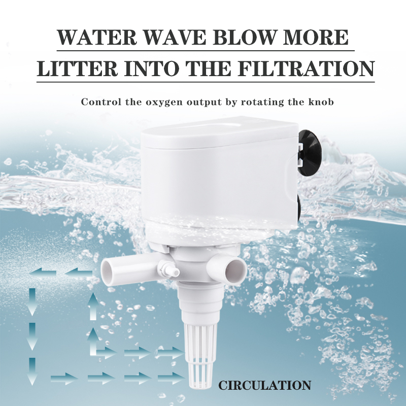 High Efficiency mini small three in one built-in fish tank aquarium water pump