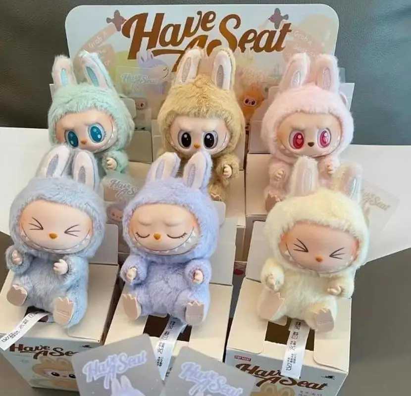 Hot Sale Anime Figure Labubu Have A Seat Series Vinyl Pendant Doll Model Toy Cute Monster Keychain Toys Birthday Gifts 4589 579