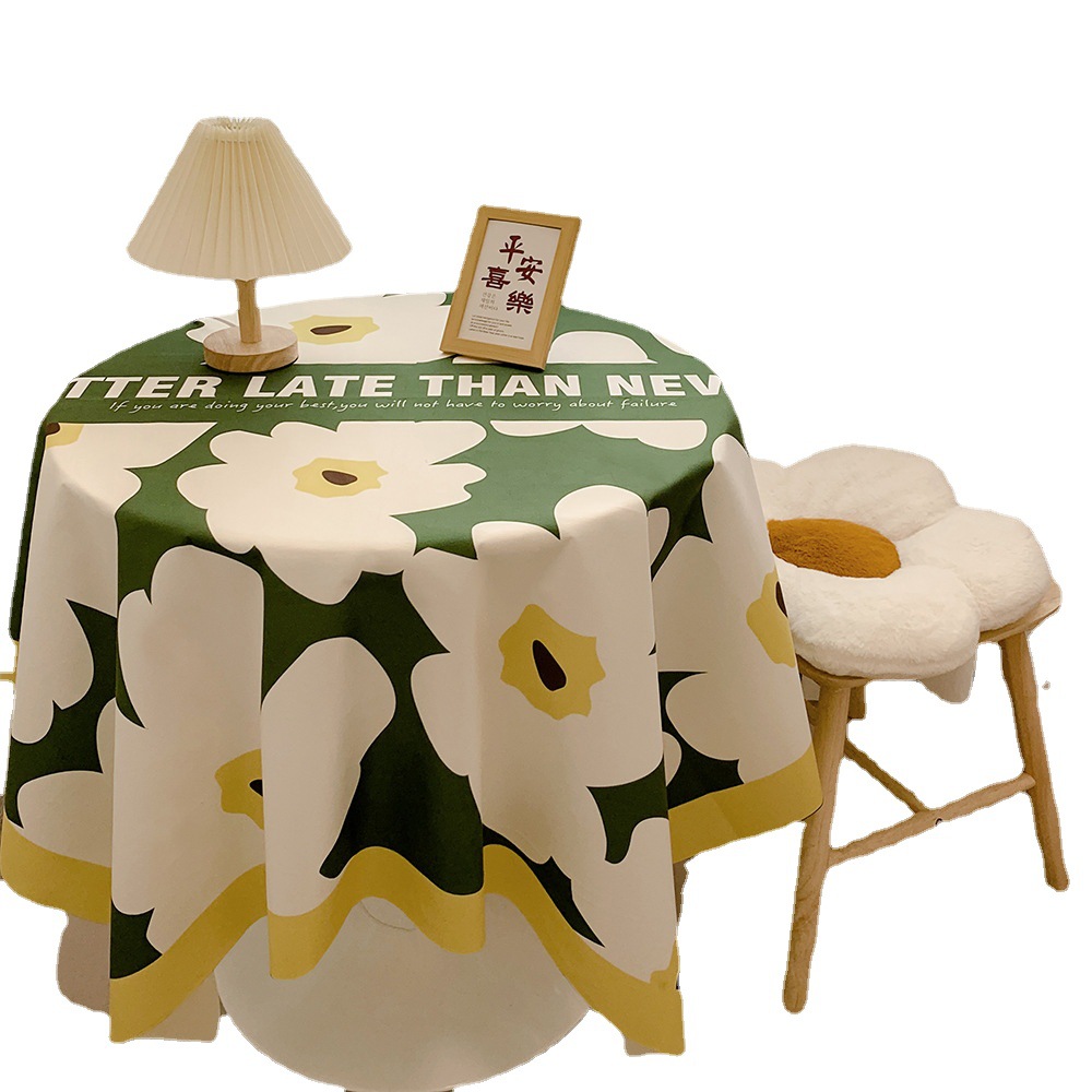 Pastoral Tablecloth Ins Wind Small Fresh Student Desk Cloth Decorative Dining Table Cloth Coffee Table Mat Stall Cloth Wholesale
