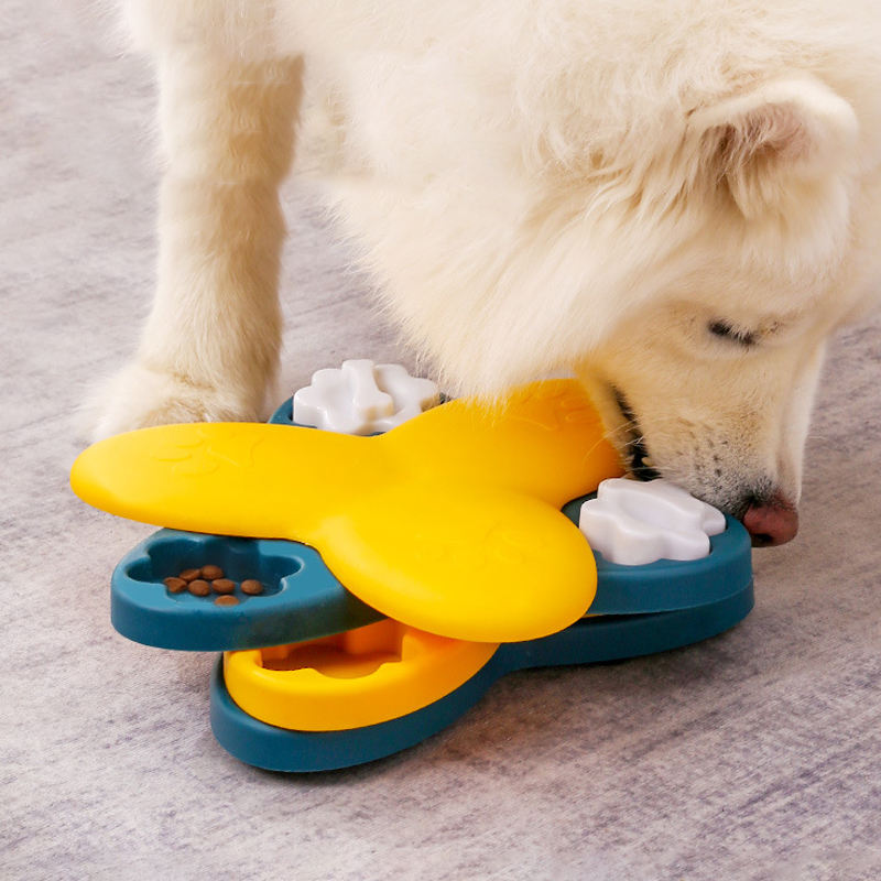 Slow Turntable Pet Puzzle Feeder Educational Intelligent Dog Puzzle Toy Dog Accessories