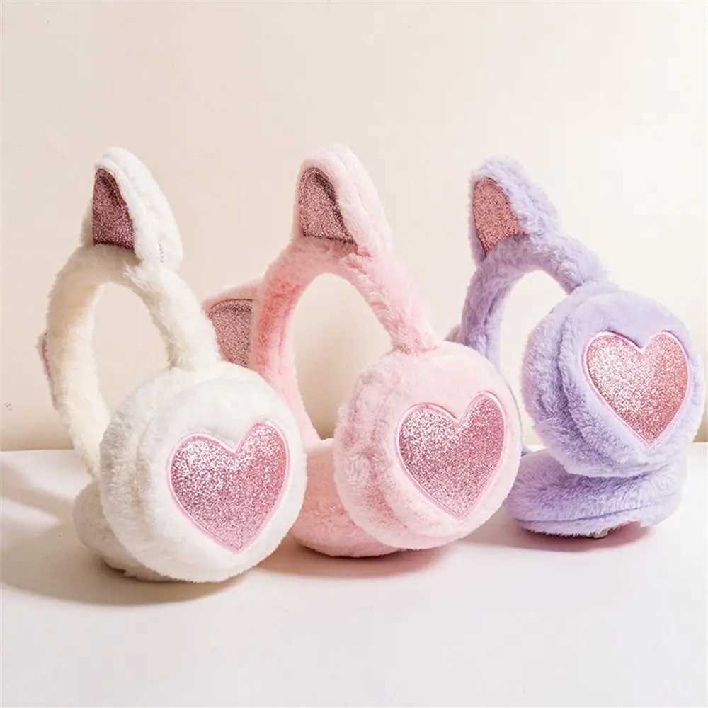 Fashion Cute Animal Earmuffs Winter Warm Outdoor Ear Covers Headband Soft Furry Ear Warmers Foldable Ear Muffs EarlXJ241126