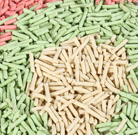 Factory Direct Wholesale 100% Natural plant toufu cat litter fast water absorption strong clumping blue Tofu Cat Litter custom