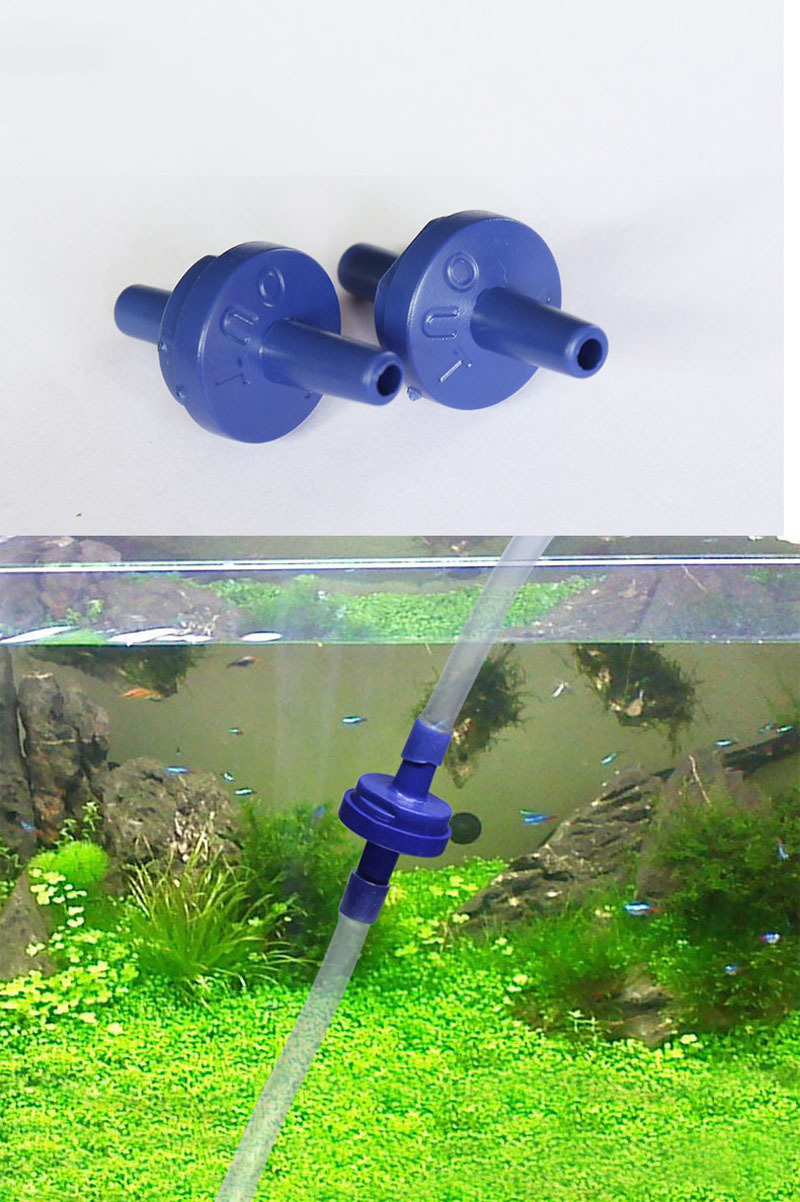 200pcs/bag one way non-return valve blue check 4mm aquarium hose valve for aquarium