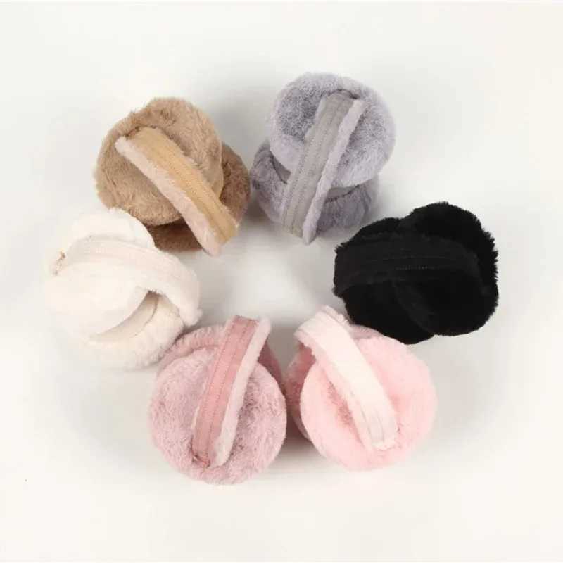 Winter Warm Earmuffs for Women Men Soft Plush Ear Warmer Fashion Solid Color Earfl Outdoor Cold Protection Ear-Muffs Ear CoverXJ241126