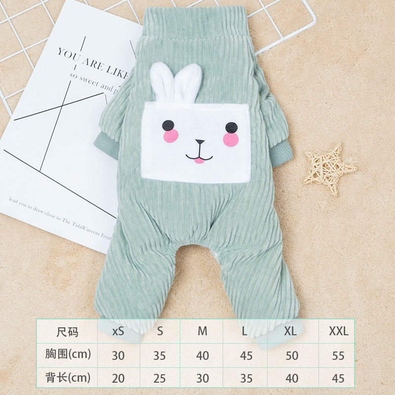 Warm Thick corduroy Pet Clothes Cute Funny Sport Cartoon Style Apparel Dogs Cats Small XL XXL Sizes Winter Spring Holidays