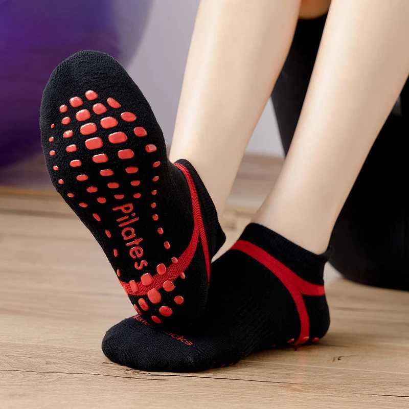 Yoga Socks Men Women Profional Silicone Non-slip Pilates Socks Large Size Indoor Floor Gym Fitn Cotton Dance Sports SocksXJ241125