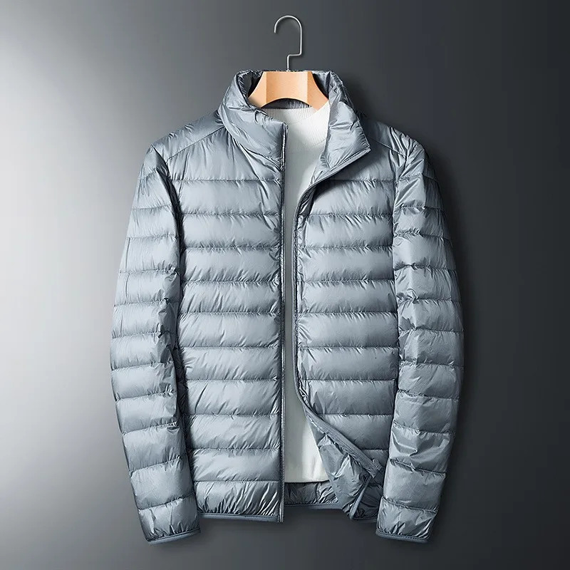 2024 autumn and winter ultra light white duck down jacket for men waterproof and casual outdoor portable lightweight mens apron jacket 241126