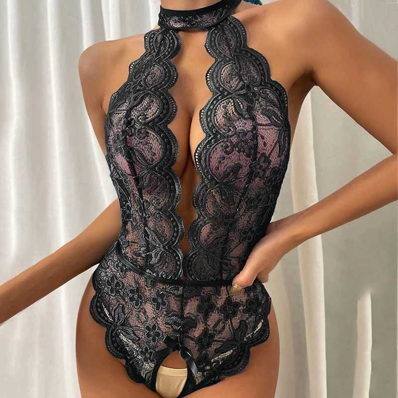 Women's Sleepwear Sexy Underwear For Woman One Piece Floral Lace Lingerie Teddies Bodysuit Lenceria Erotic Slpwear Mujer Sexi Comes Y240426