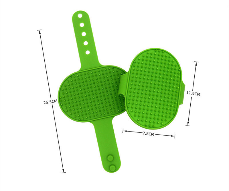 Pet Brush Silicone Bath Scrubber Soft Silicone Pet Shower Groom Silicone Massage Essential Cleaning Brush