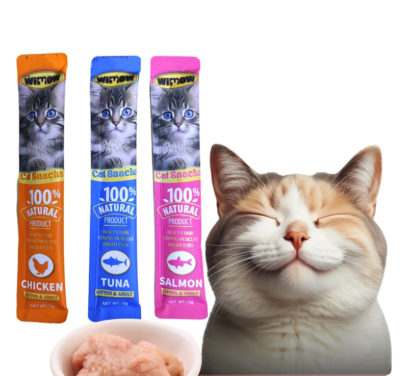 wimow Wholesale Treats Fresh Wet Other Pet Food Snacks Cat Nutritious Strips Hair Gill Promoting Canned Food
