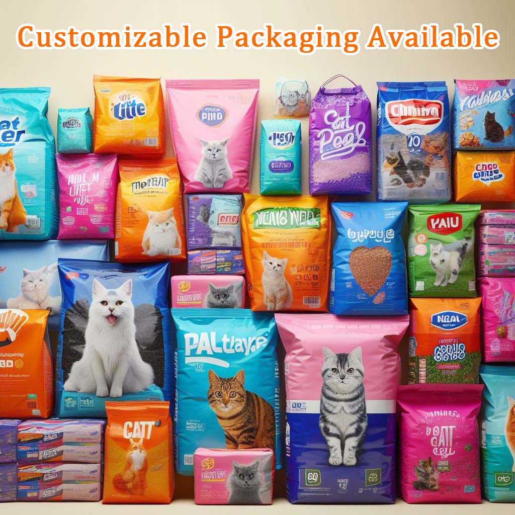 Irregular Sodium Granular Cat Litter Mixed with Cheap Mineral Bentonite and Clumping Apple Customizable Logo by Ton
