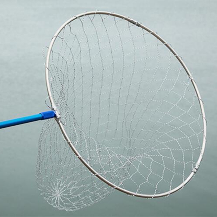 Foldable nylon Stainless Steel Dip Net Head Fishing Net,45cm Big Mesh for fishing