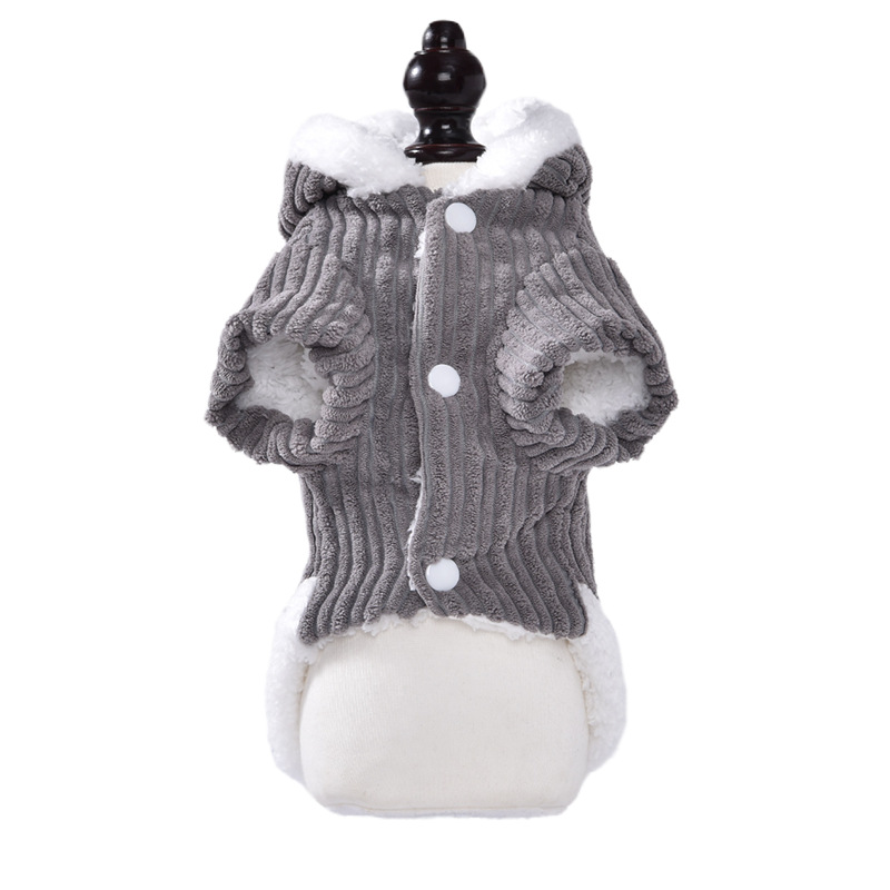 Warm Thick corduroy Pet Clothes Cute Funny Sport Cartoon Style Apparel Dogs Cats Small XL XXL Sizes Winter Spring Holidays