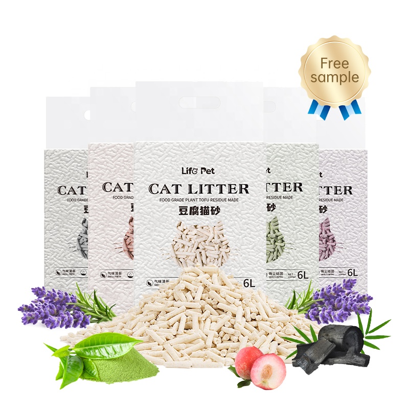 Tofu Cat Litter Sand Natural Custom 10L Packaging 10L Bentonite Clay Tofu Litter Sand For Cat