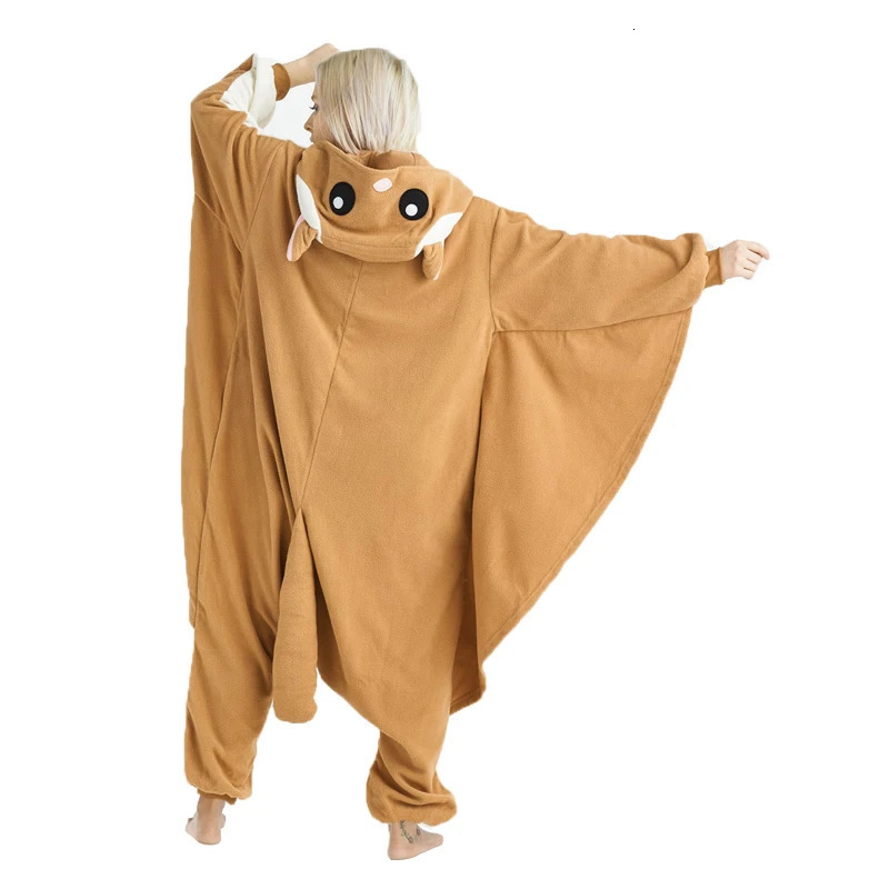 Kids Funny Cartoon Cosplay Onesie Baby Animal Halloween Pajamas Boys Girls Cute Flying Squirrel Kigurumi 241126